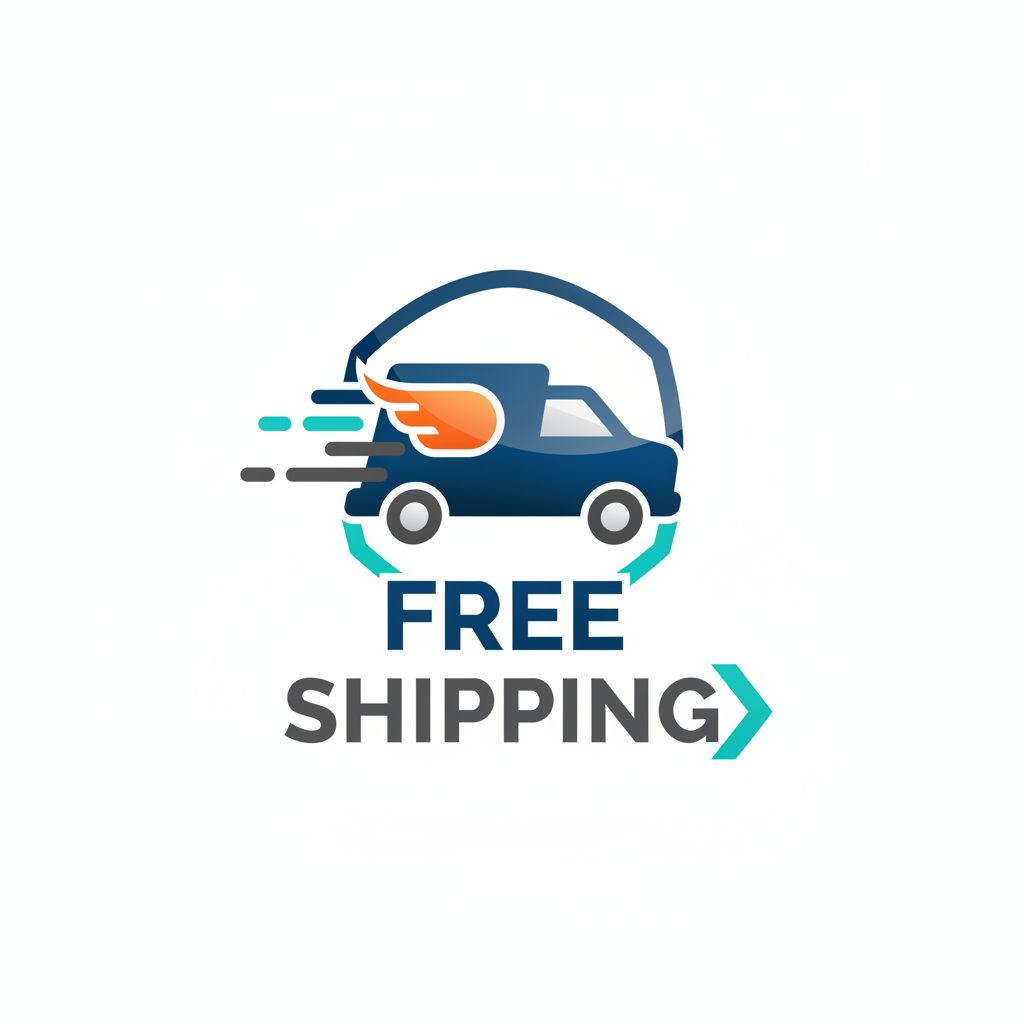 white baground free shipping icon looking a professional and branded